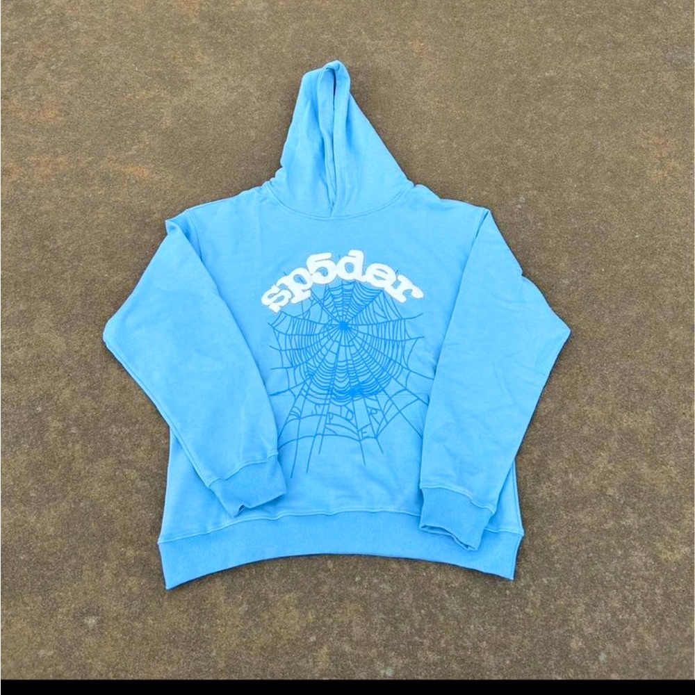 Sky Blue Sp5der Hoodie